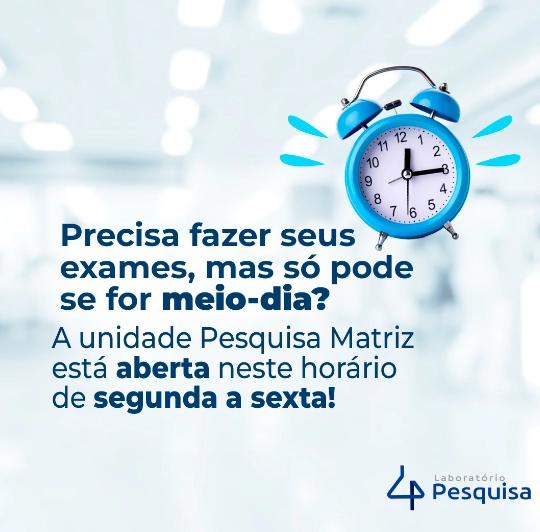 Exames após às 12horas ?